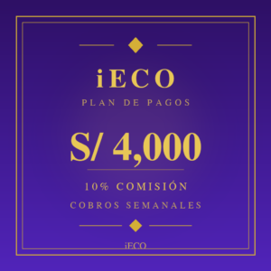 iECO - Plan 4000 al 10% con cobros semanales